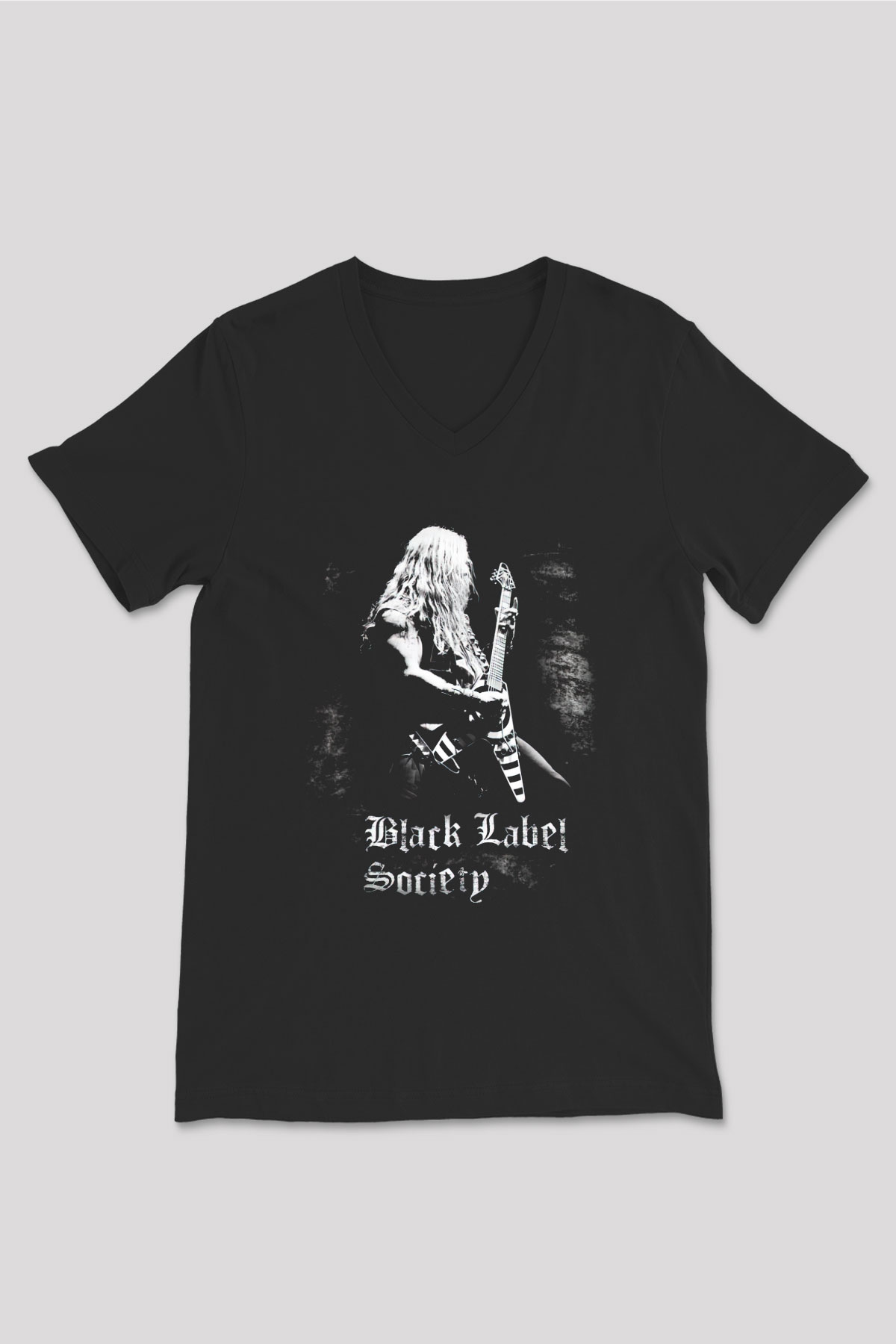 Black Label Society Siyah Unisex V Yaka Tişört
