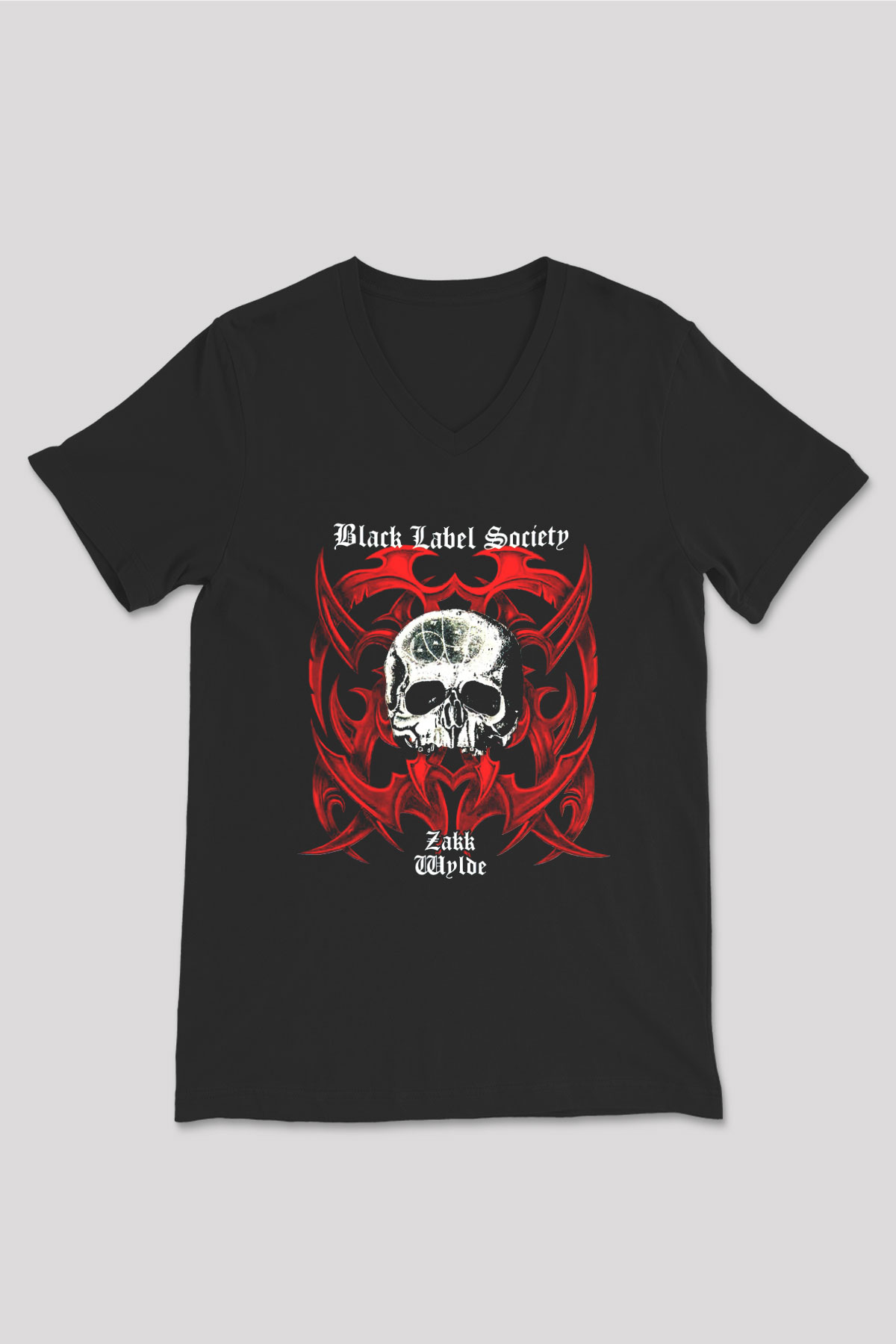 Black Label Society Siyah Unisex V Yaka Tişört T-Shirt