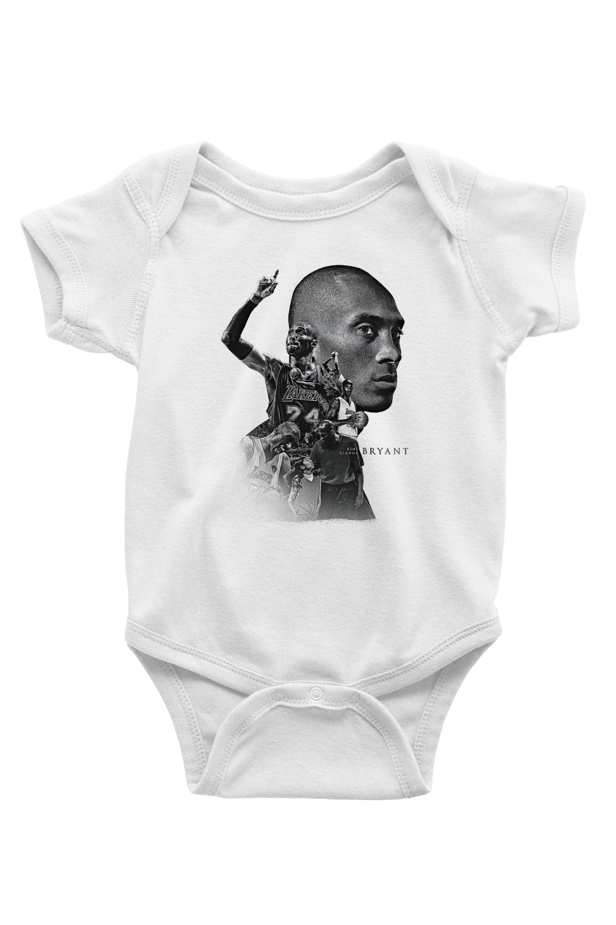 Black Mamba Baskılı Beyaz Unisex Bebek Body - Zıbın