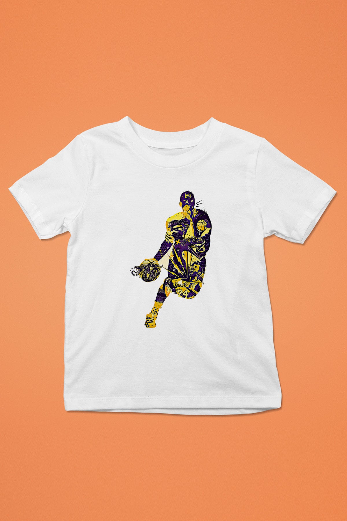 Black Mamba Baskılı Beyaz Unisex Beyaz Çocuk Tişört - Tshirt