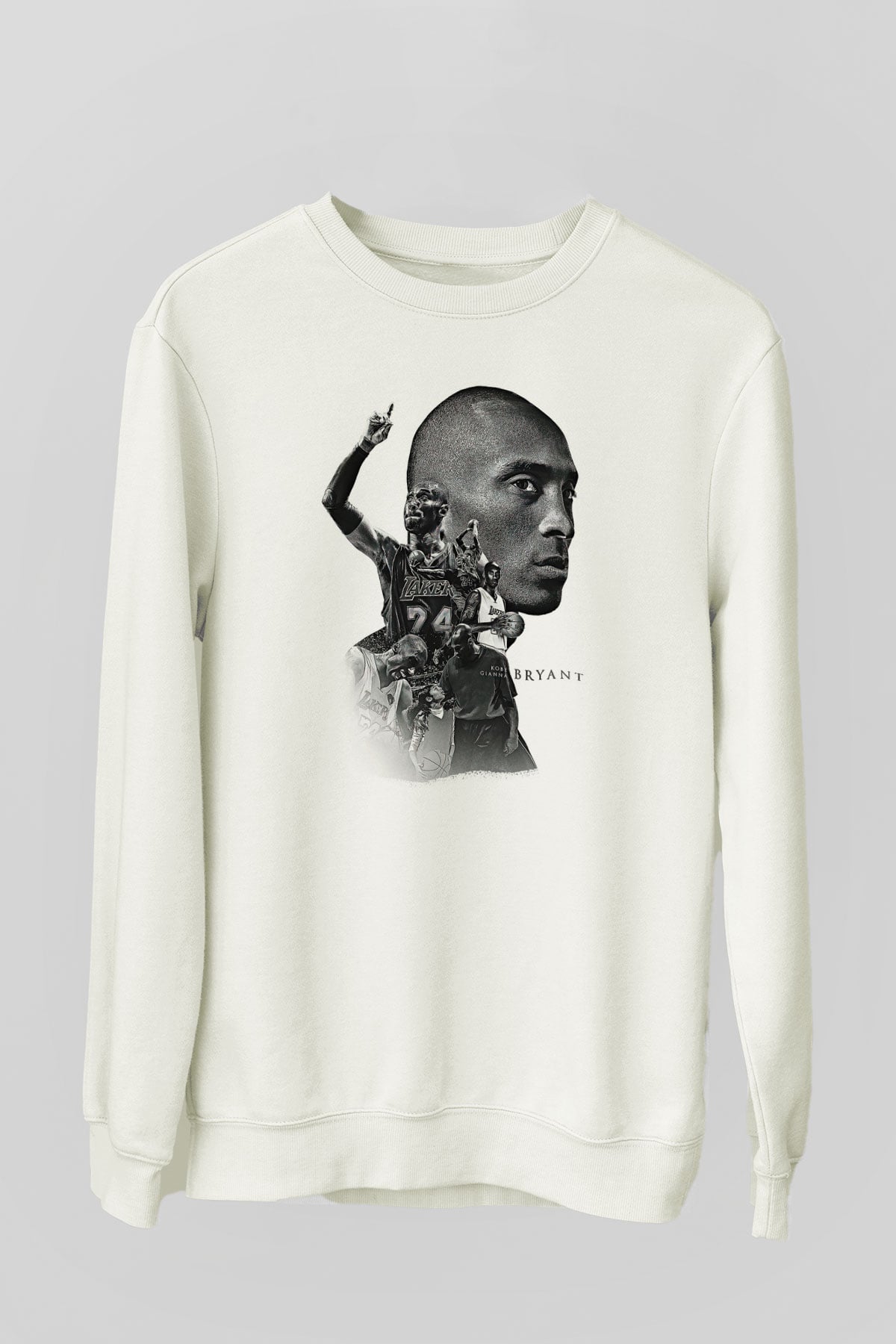 Black Mamba Baskılı Beyaz Unisex Sweatshirt