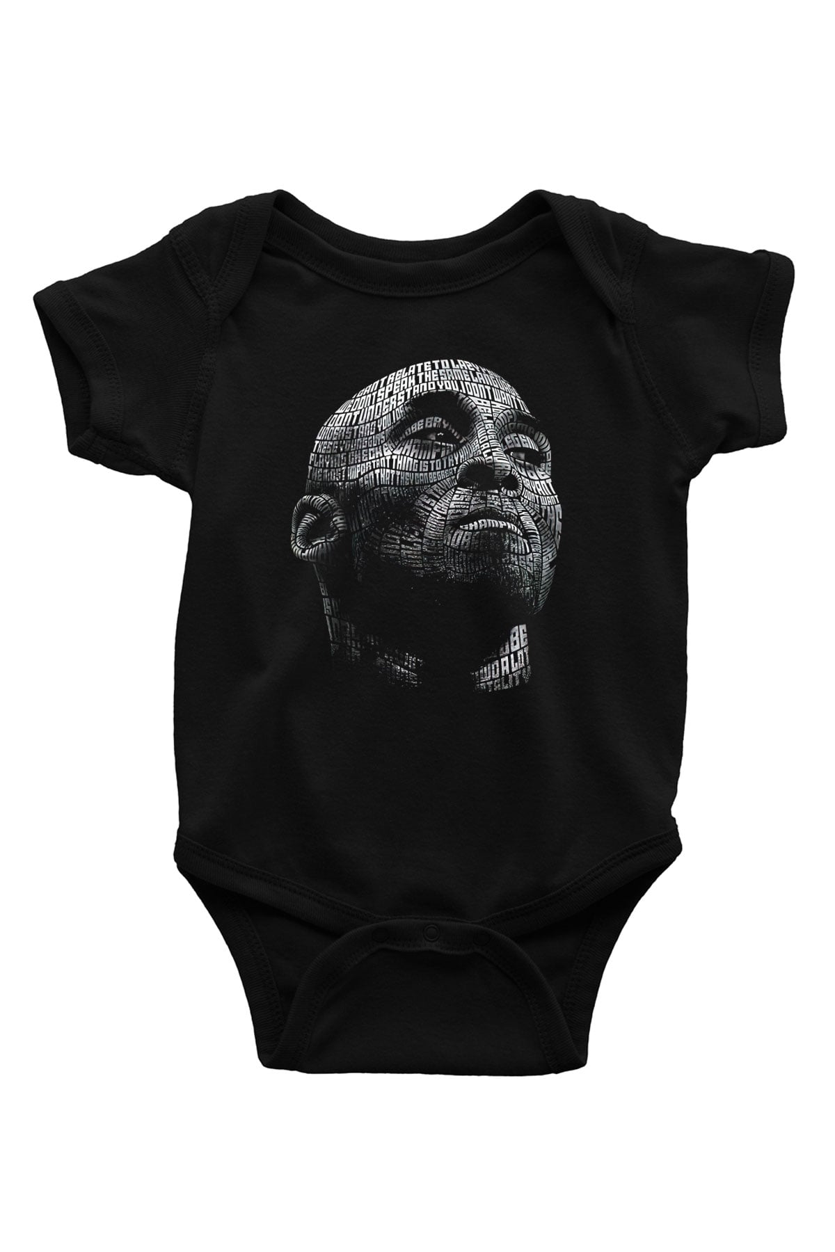 Black Mamba Baskılı Unisex Siyah Bebek Body - Zıbın