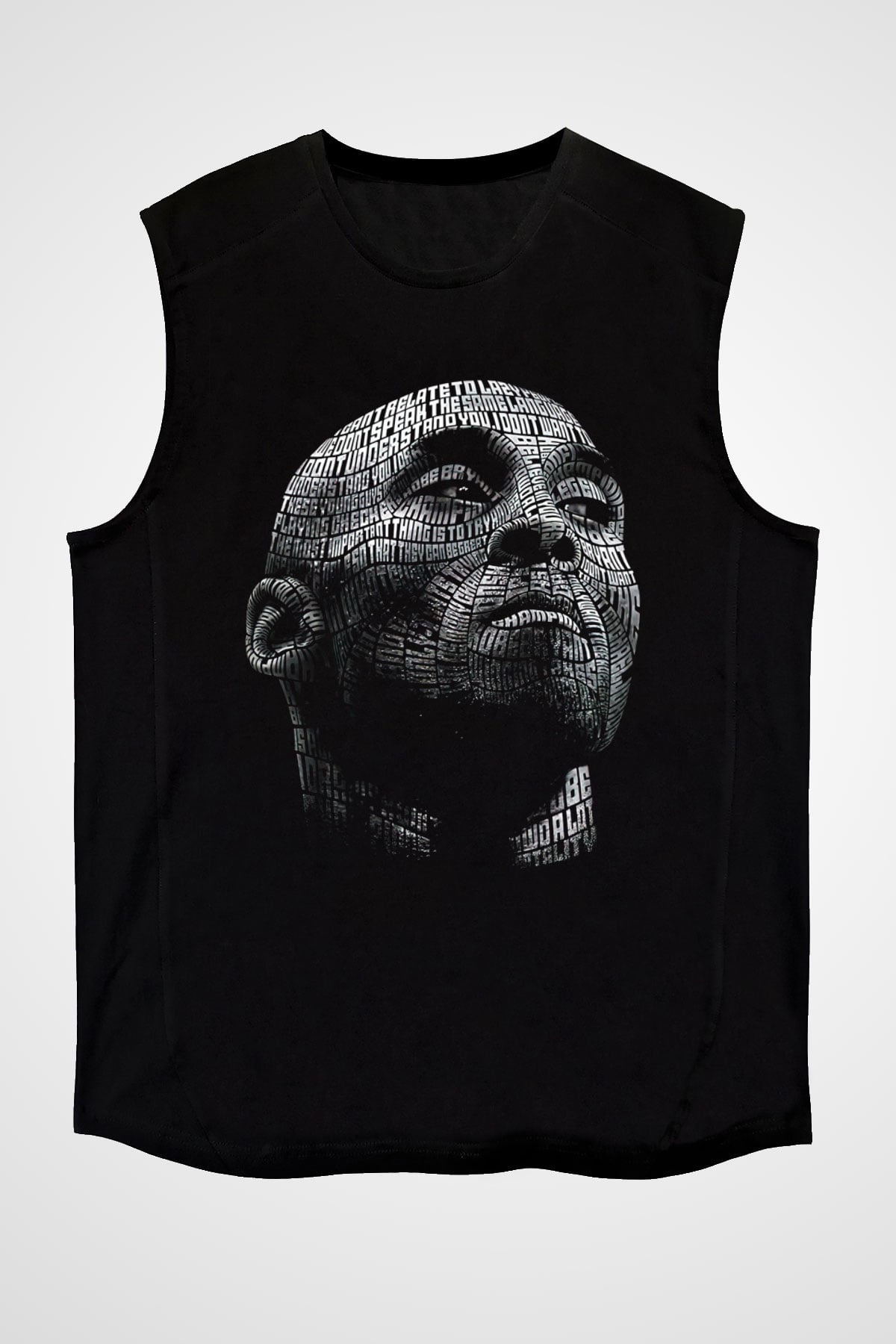 Black Mamba Baskılı Unisex Siyah Kolsuz Tişört - Tshirt
