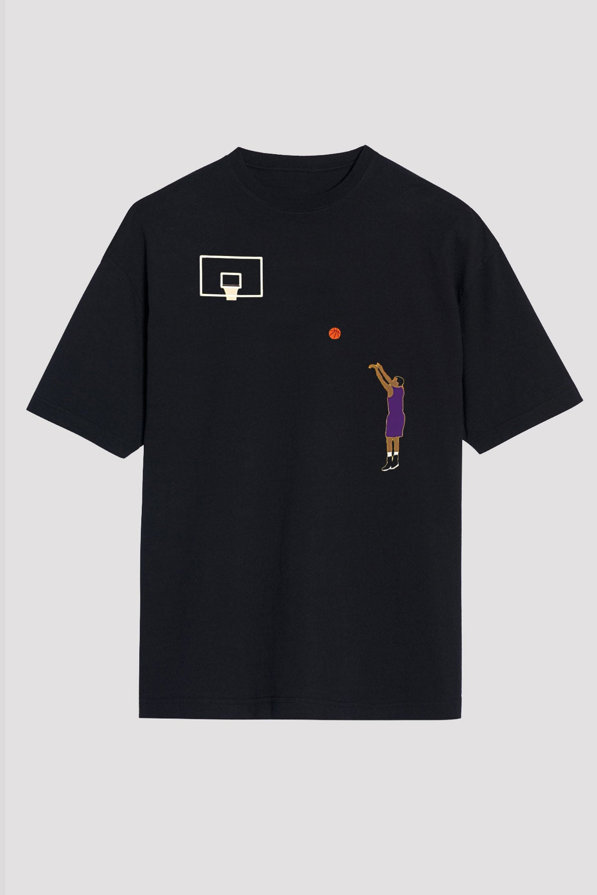 Black Mamba Baskılı Unisex Siyah Oversize Tişört - Tshirt