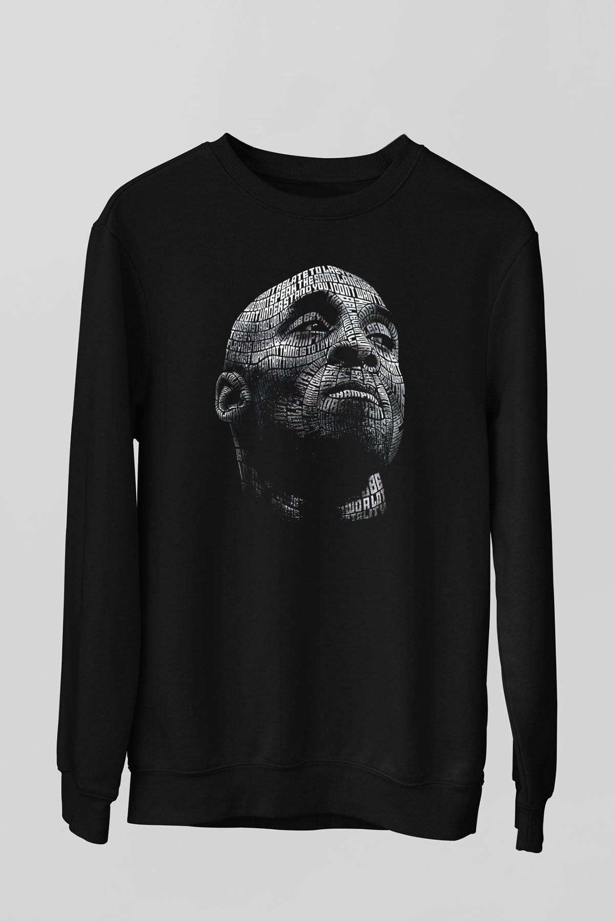 Black Mamba Baskılı Unisex Siyah Sweatshirt