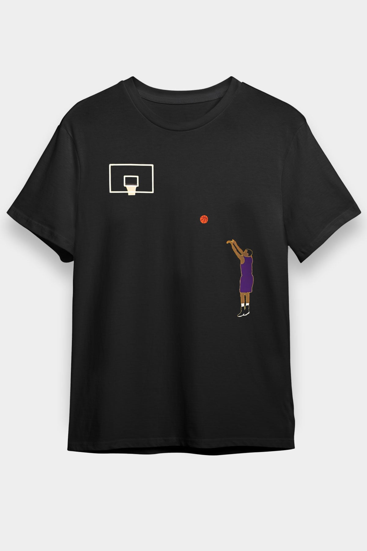 Black Mamba Baskılı Unisex Siyah Tişört - Tshirt