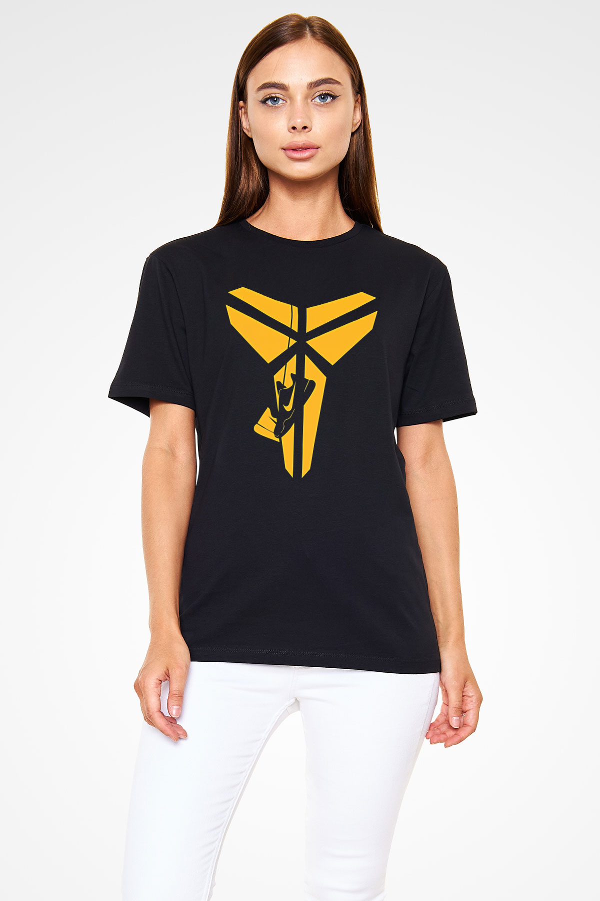 Black Mamba Baskılı Unisex Siyah Tişört - Tshirt