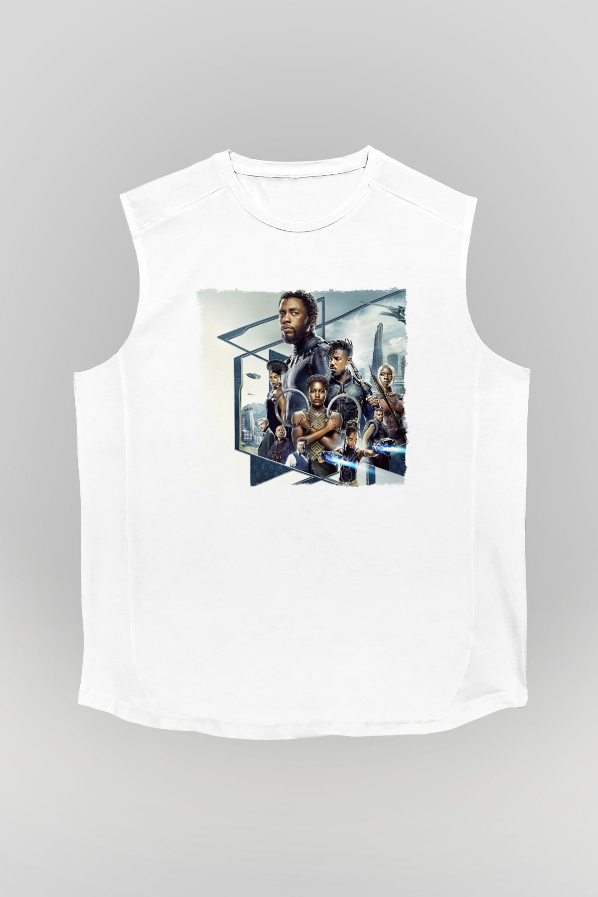 Black Panther Beyaz Unisex Kolsuz Tişört