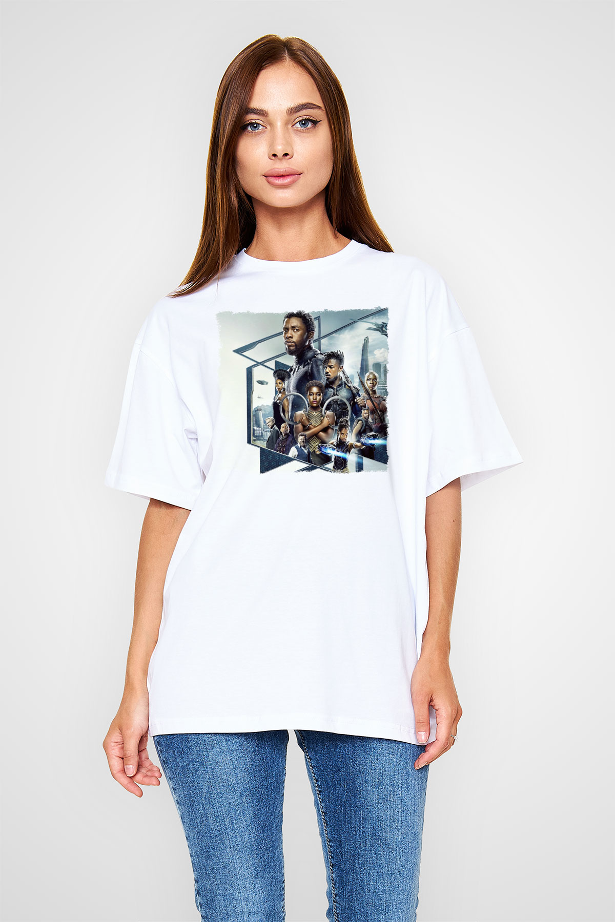 Black Panther Beyaz Unisex Tişört T-Shirt
