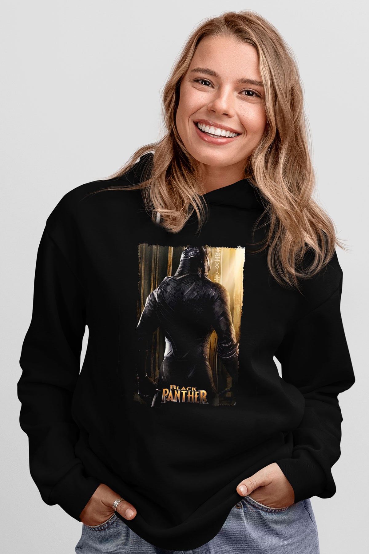 Black Panther Siyah Unisex Hoodie
