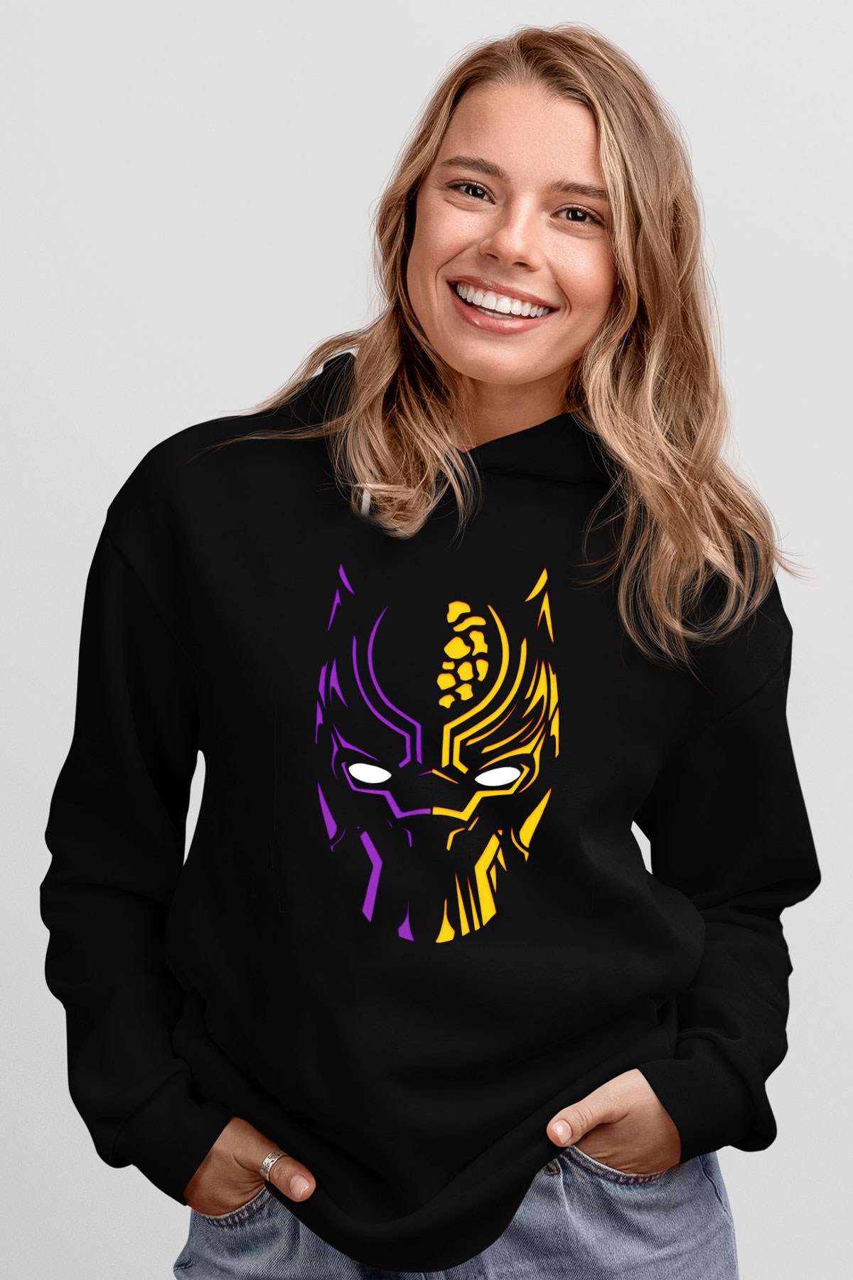 Black Panther Siyah Unisex Hoodie