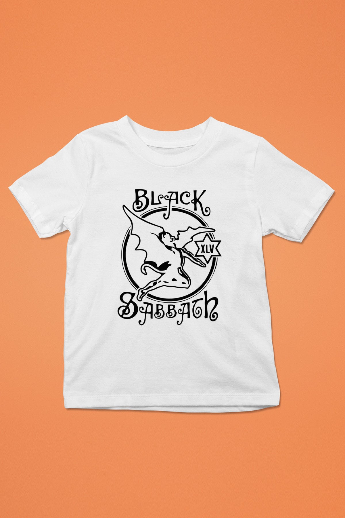 Black Sabbath Baskılı Beyaz Unisex Çocuk Tişört