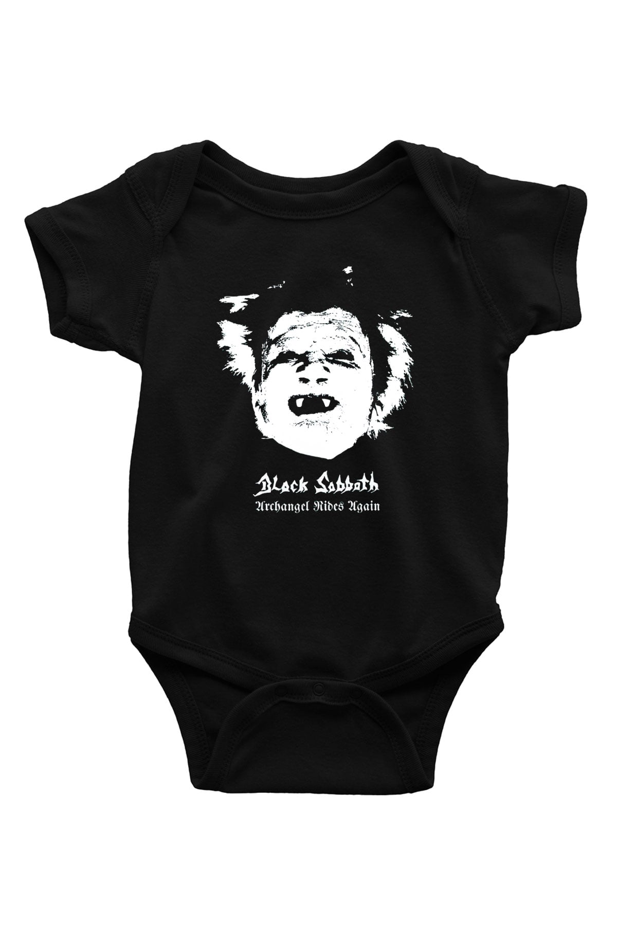 Black Sabbath Baskılı Siyah Bebek Body - Zıbın
