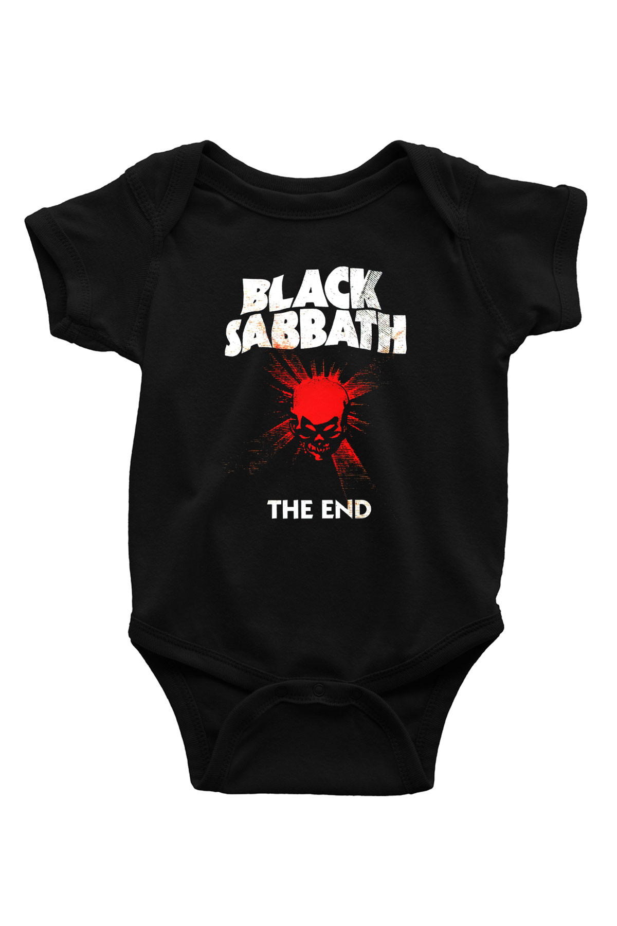 Black Sabbath Baskılı Siyah Bebek Body - Zıbın