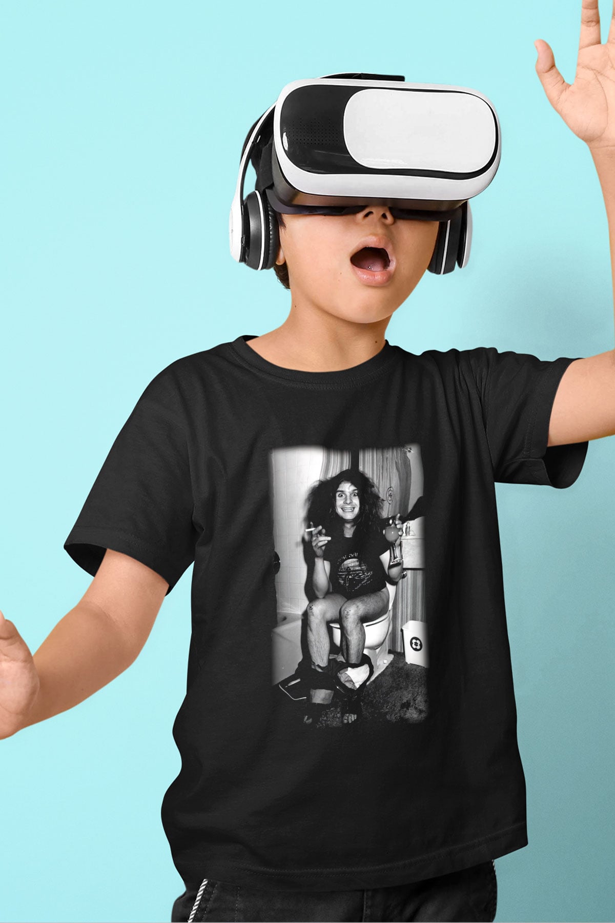 Black Sabbath Baskılı Siyah Unisex Çocuk Tişört