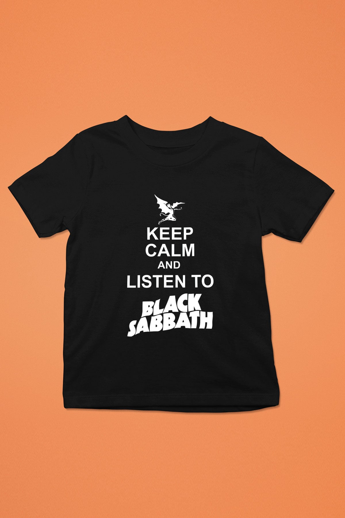 Black Sabbath Baskılı Siyah Unisex Çocuk Tişört