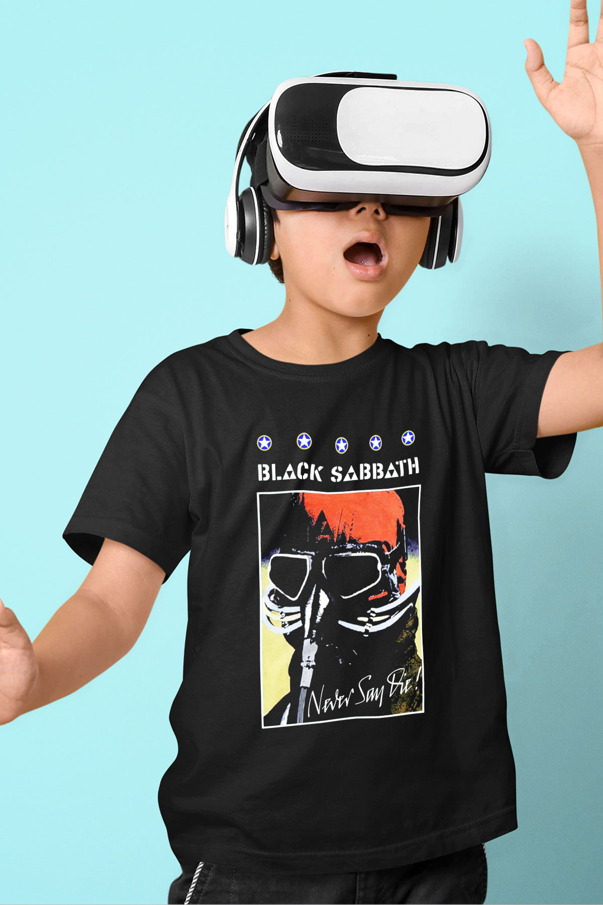 Black Sabbath Baskılı Siyah Unisex Çocuk Tişört