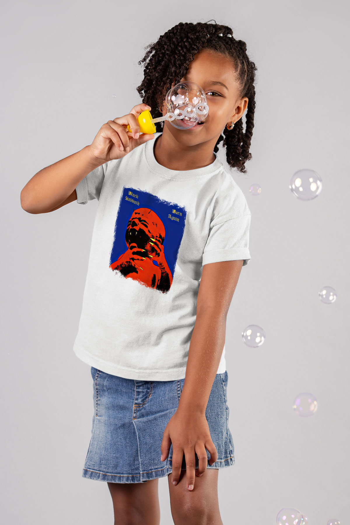 Black Sabbath Baskılı Unisex Beyaz Çocuk Tişört