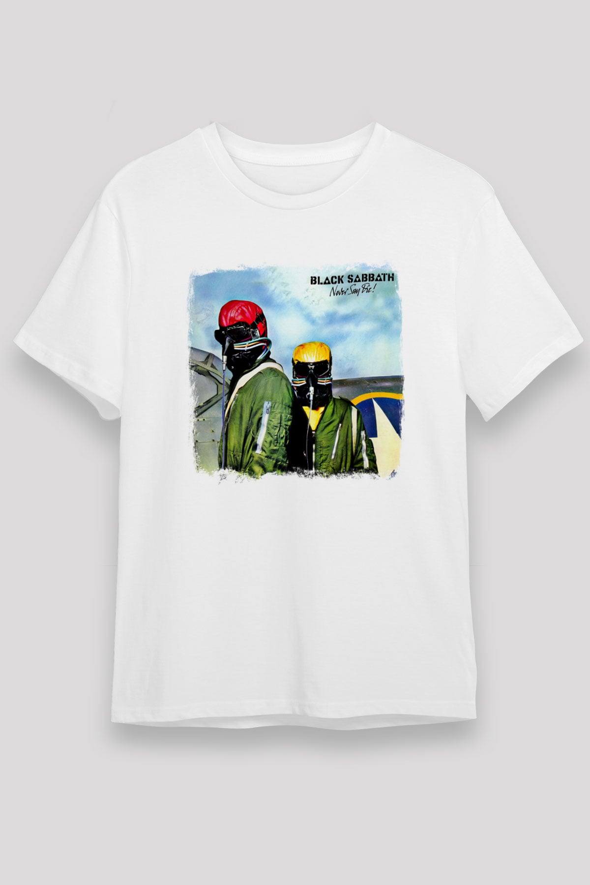 Black Sabbath Baskılı Unisex Beyaz Tişört