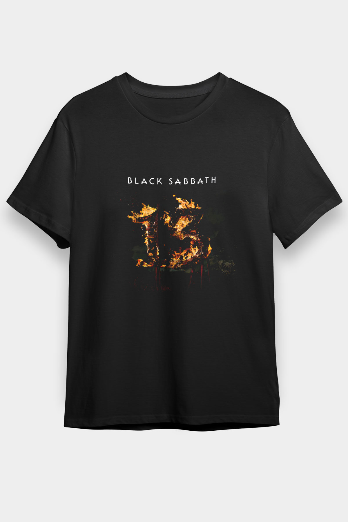 Black Sabbath Baskılı Unisex Siyah Tişört