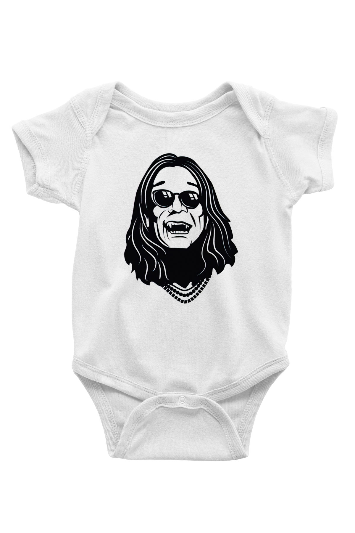 Black Sabbath Beyaz Bebek Body - Zıbın