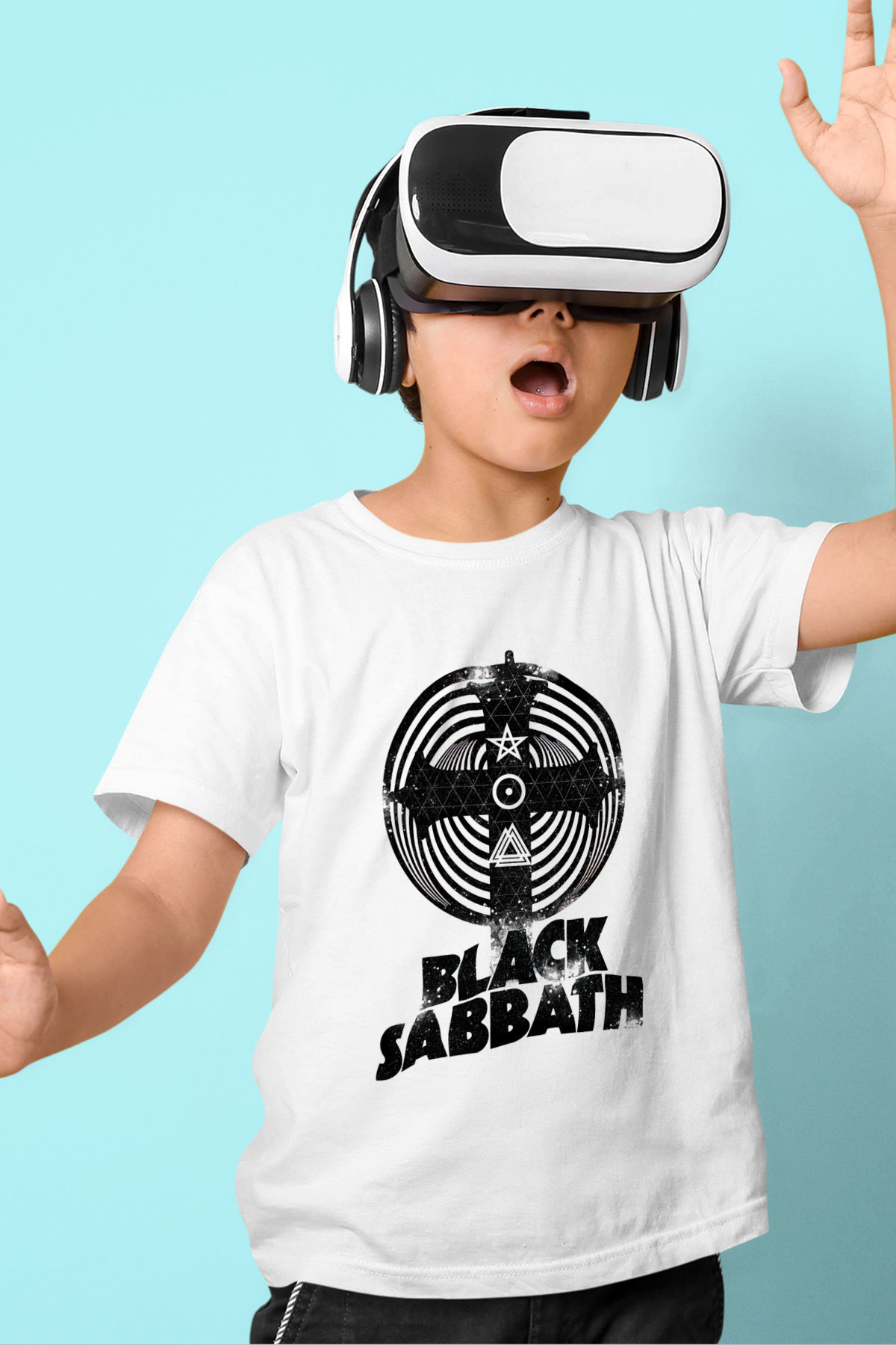 Black Sabbath Beyaz Unisex Çocuk Tişört