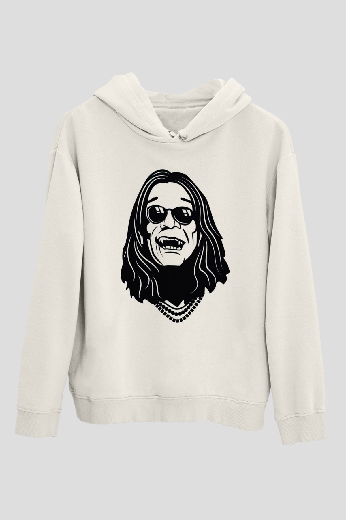 Black Sabbath Beyaz Unisex Kapüşonlu Sweatshirt