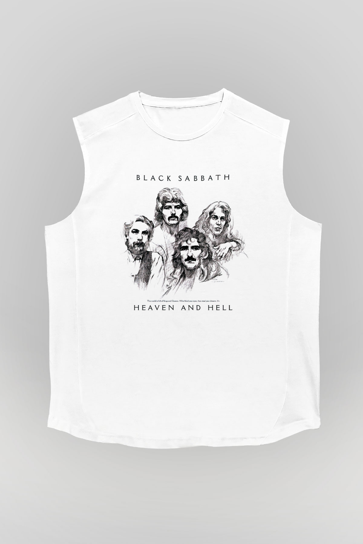 Black Sabbath Beyaz Unisex Kolsuz Tişört