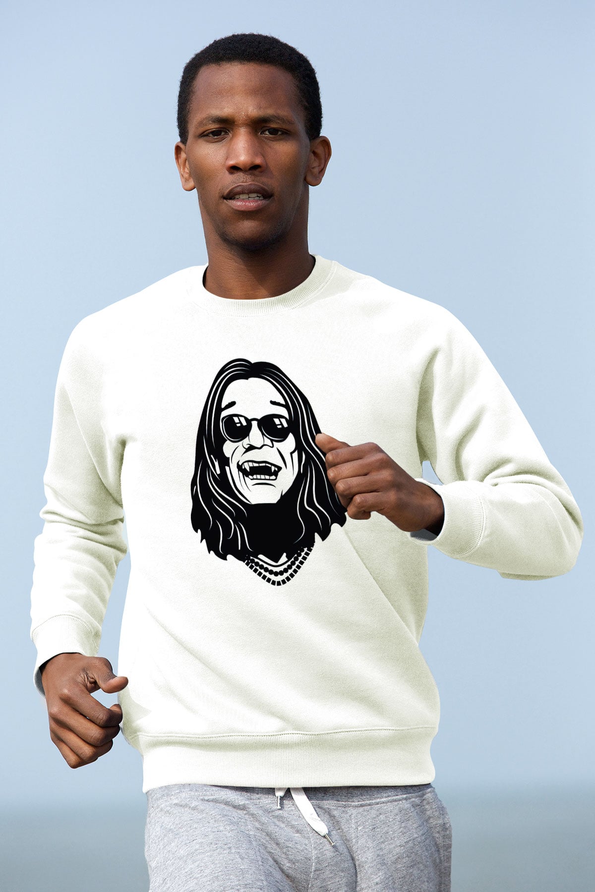Black Sabbath Beyaz Unisex Sweatshirt