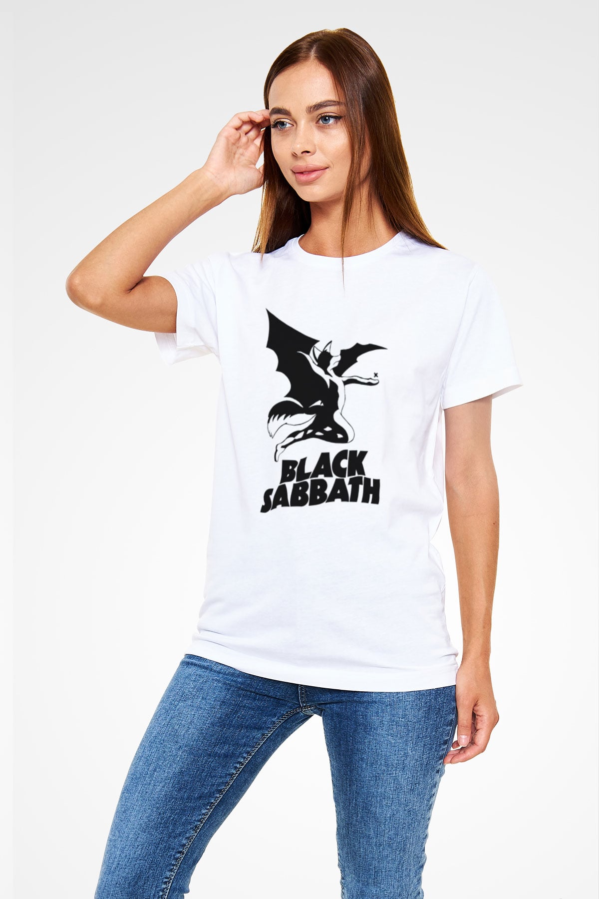 Black Sabbath Beyaz Unisex Tişört T-Shirt - TişörtFabrikası
