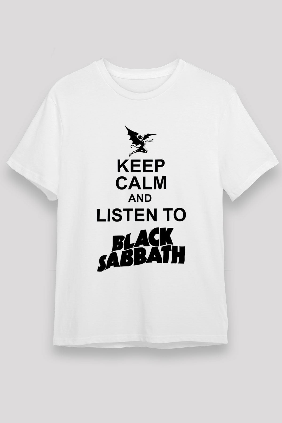 Black Sabbath Beyaz Unisex Tişört T-Shirt - TişörtFabrikası