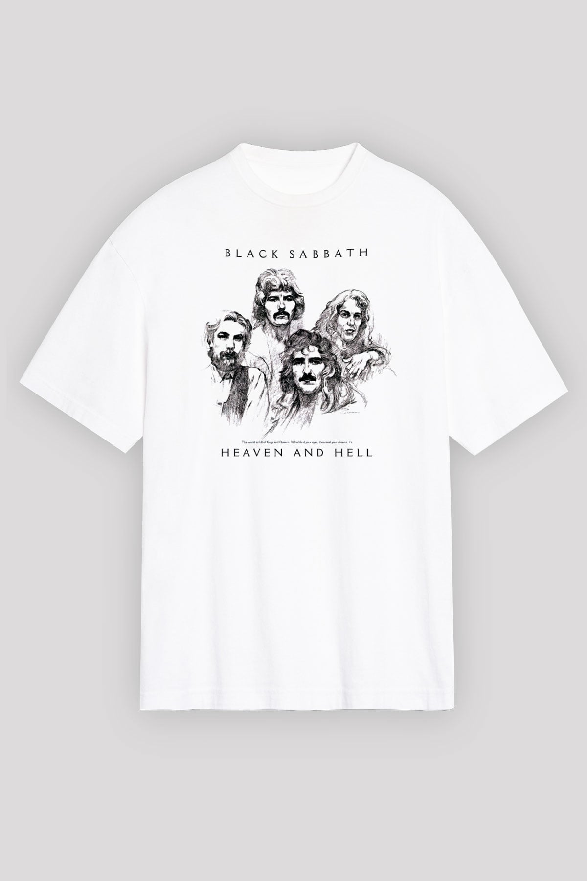Black Sabbath Beyaz Unisex Tişört T-Shirt - TişörtFabrikası