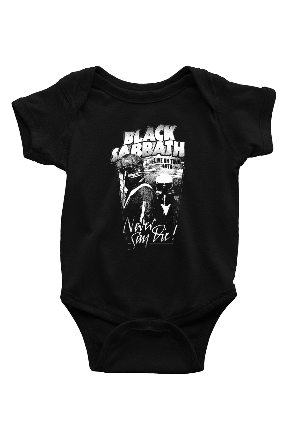 Black Sabbath Never Say Die Siyah Bebek Body - Zıbın
