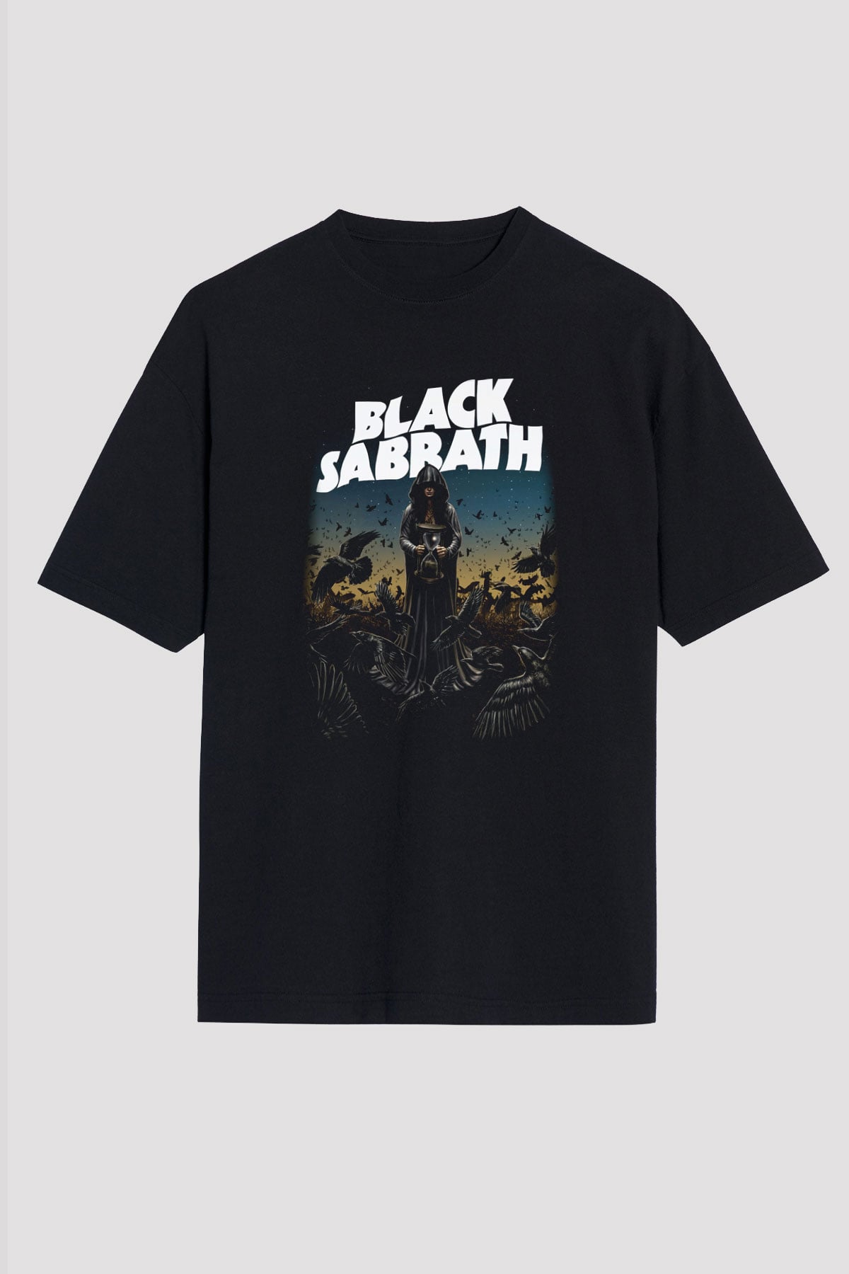 Black Sabbath Siyah Unisex Oversize Tişört T-Shirt