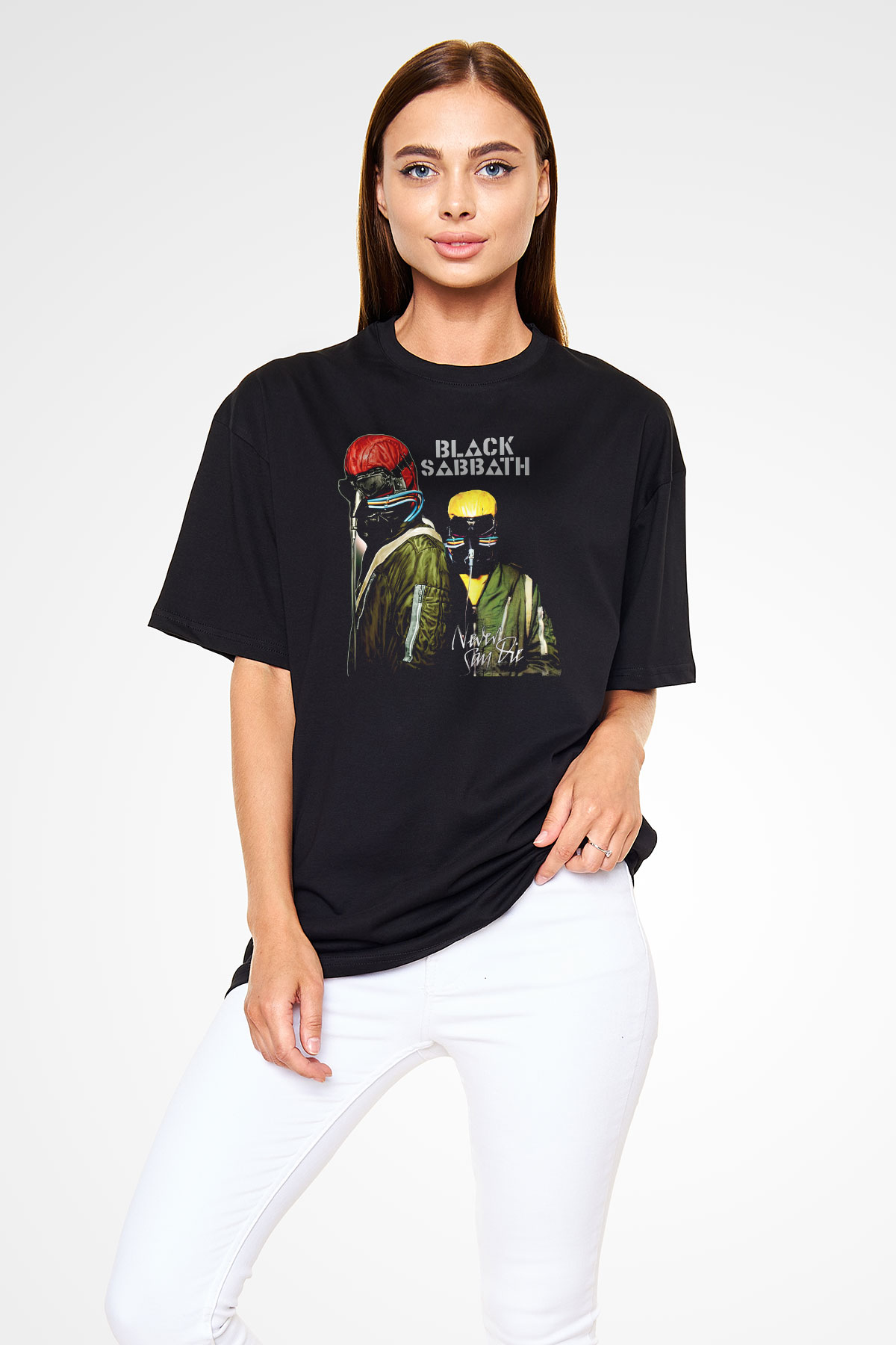 Black Sabbath Siyah Unisex Oversize Tişört T-Shirt