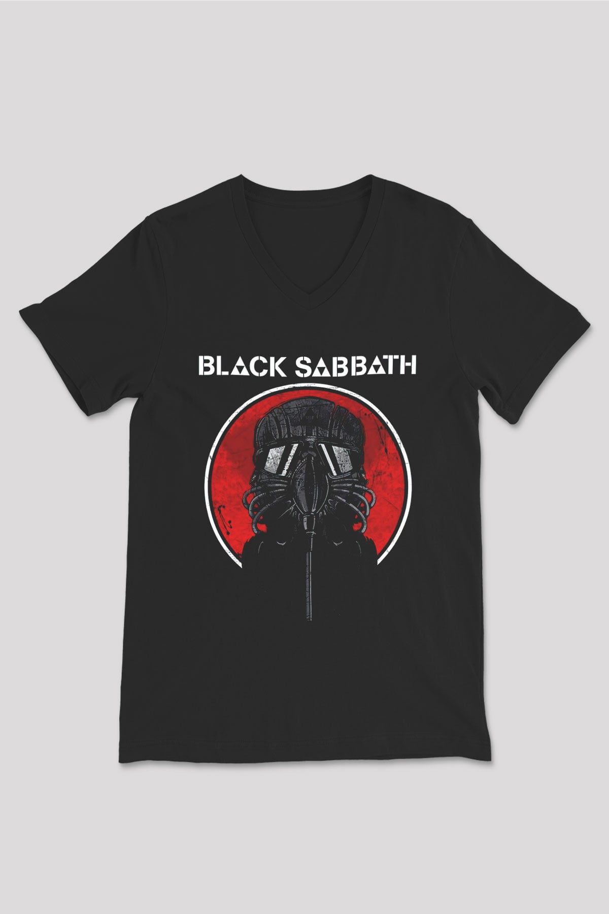 Black Sabbath Siyah Unisex V Yaka Tişört