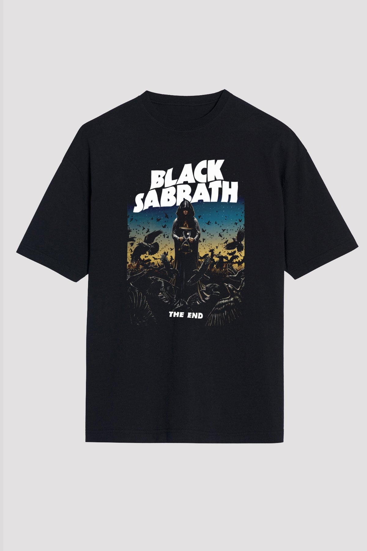 Black Sabbath The End Beyaz Unisex Tişört T-Shirt - TişörtFabrikası