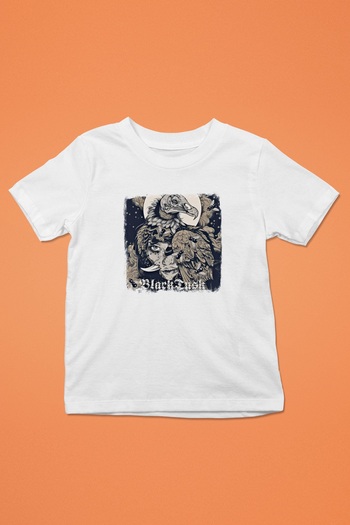 Black Tusk Baskılı Unisex Beyaz Çocuk Tişört