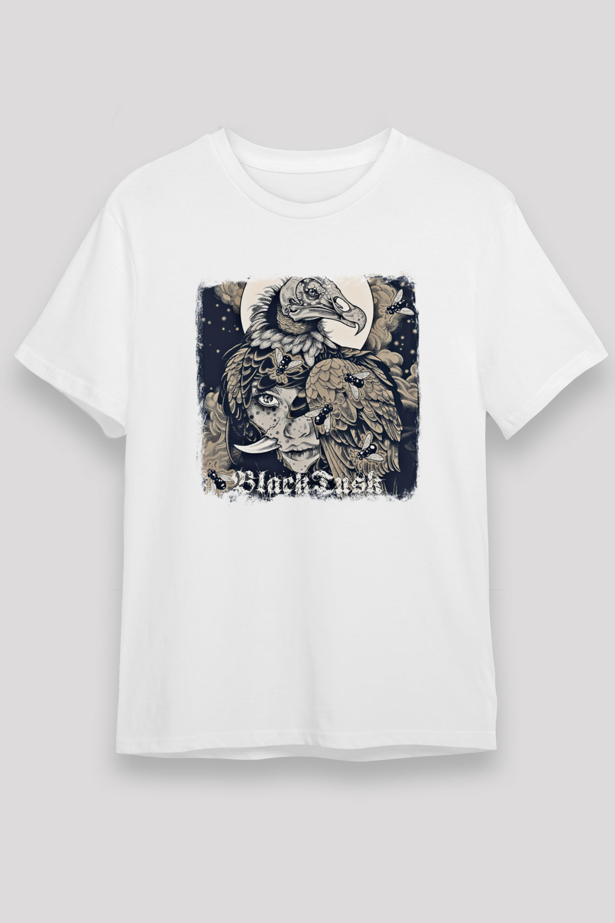 Black Tusk Baskılı Unisex Beyaz Tişört