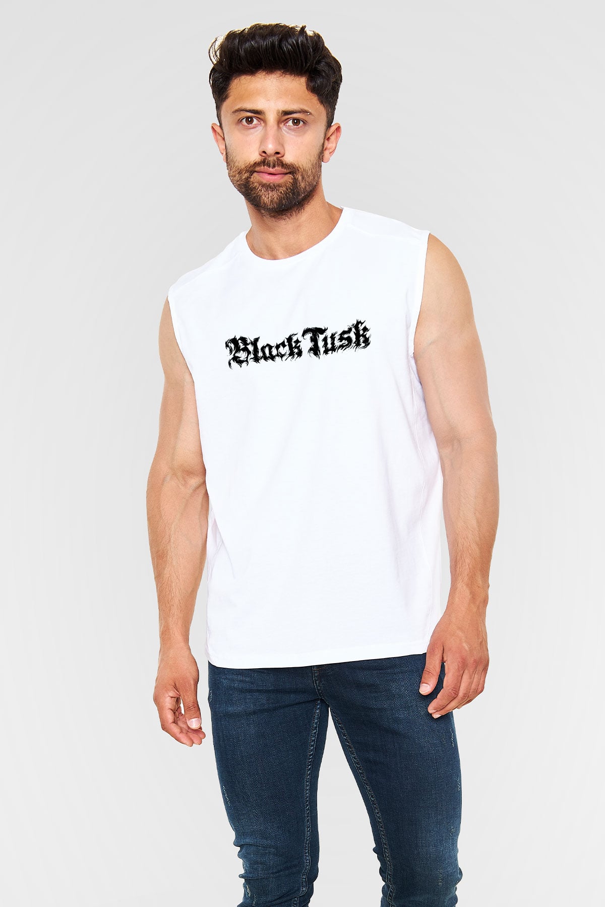 Black Tusk Beyaz Unisex Kolsuz Tişört
