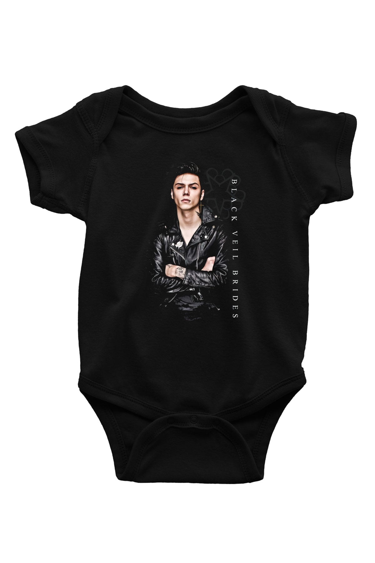 Black Veil Brides Baskılı Siyah Bebek Body - Zıbın