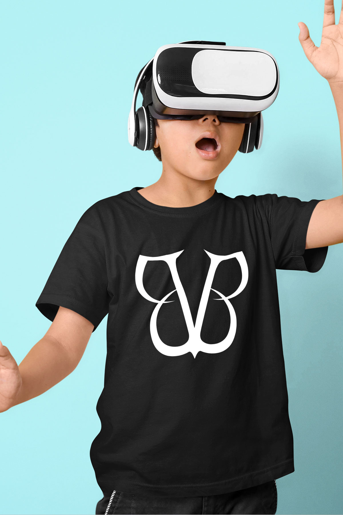 Black Veil Brides Baskılı Siyah Unisex Çocuk Tişört