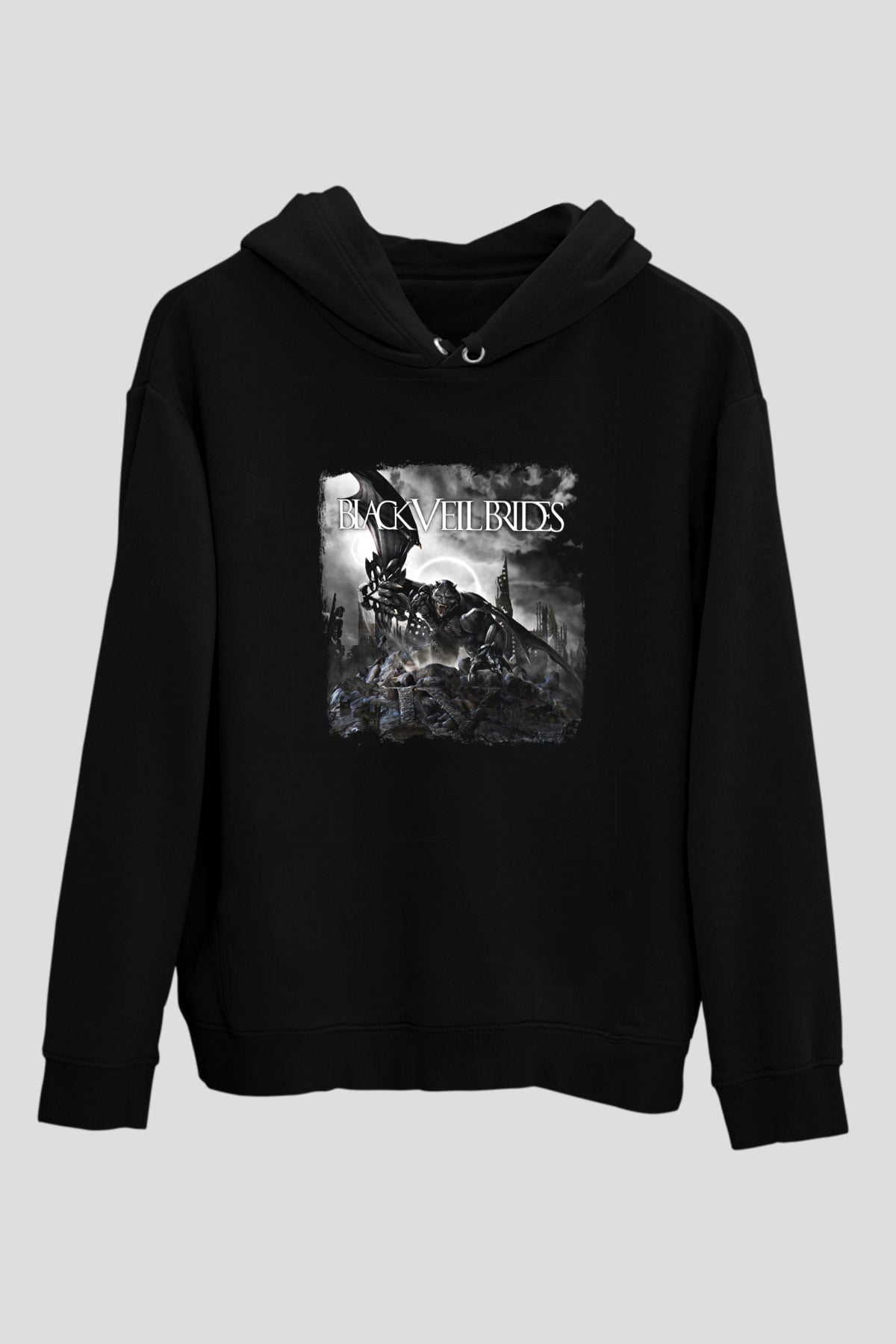 Black Veil Brides Baskılı Unisex Siyah Hoodie
