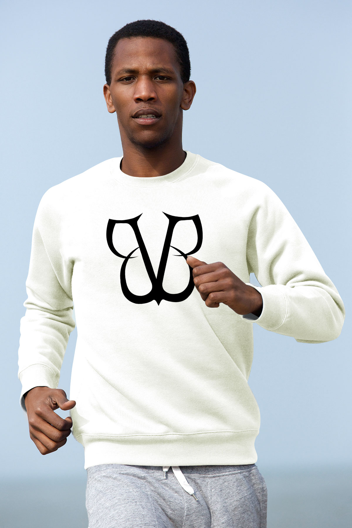 Black Veil Brides Beyaz Unisex Sweatshirt