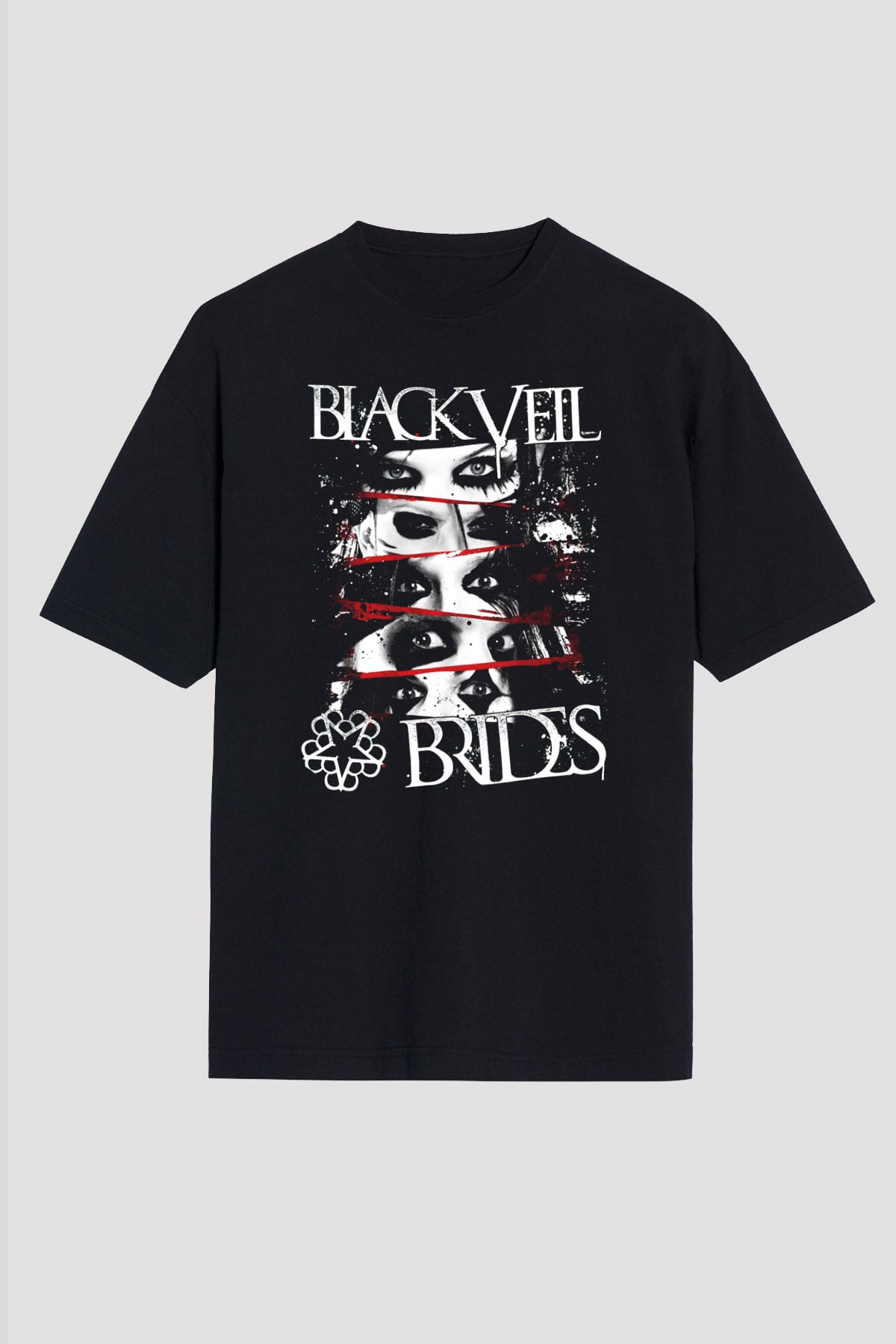 Black Veil Brides Siyah Unisex Oversize Tişört T-Shirt