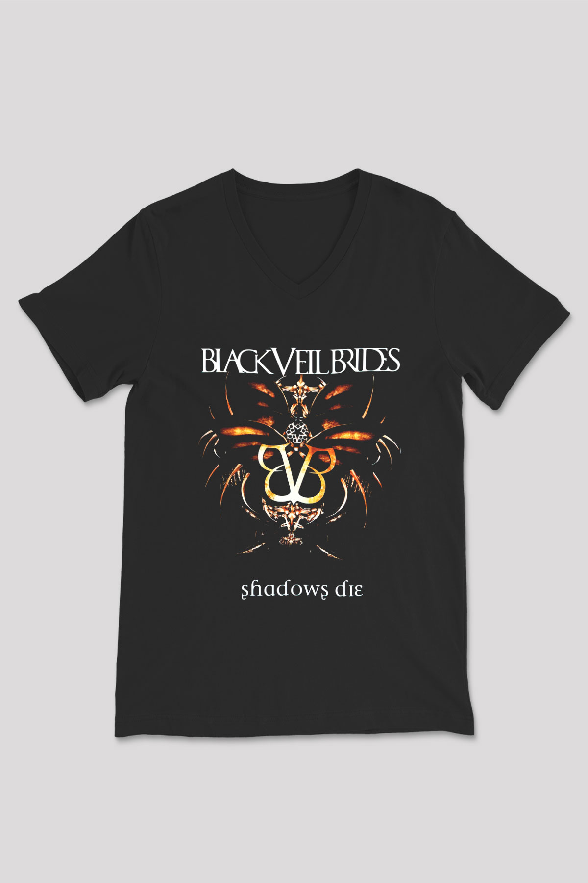Black Veil Brides Siyah Unisex V Yaka Tişört T-Shirt