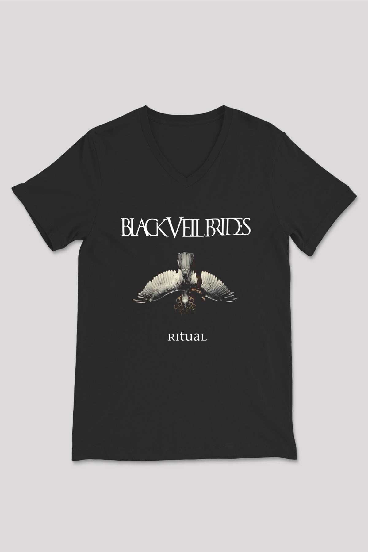 Black Veil Brides Siyah Unisex V Yaka Tişört