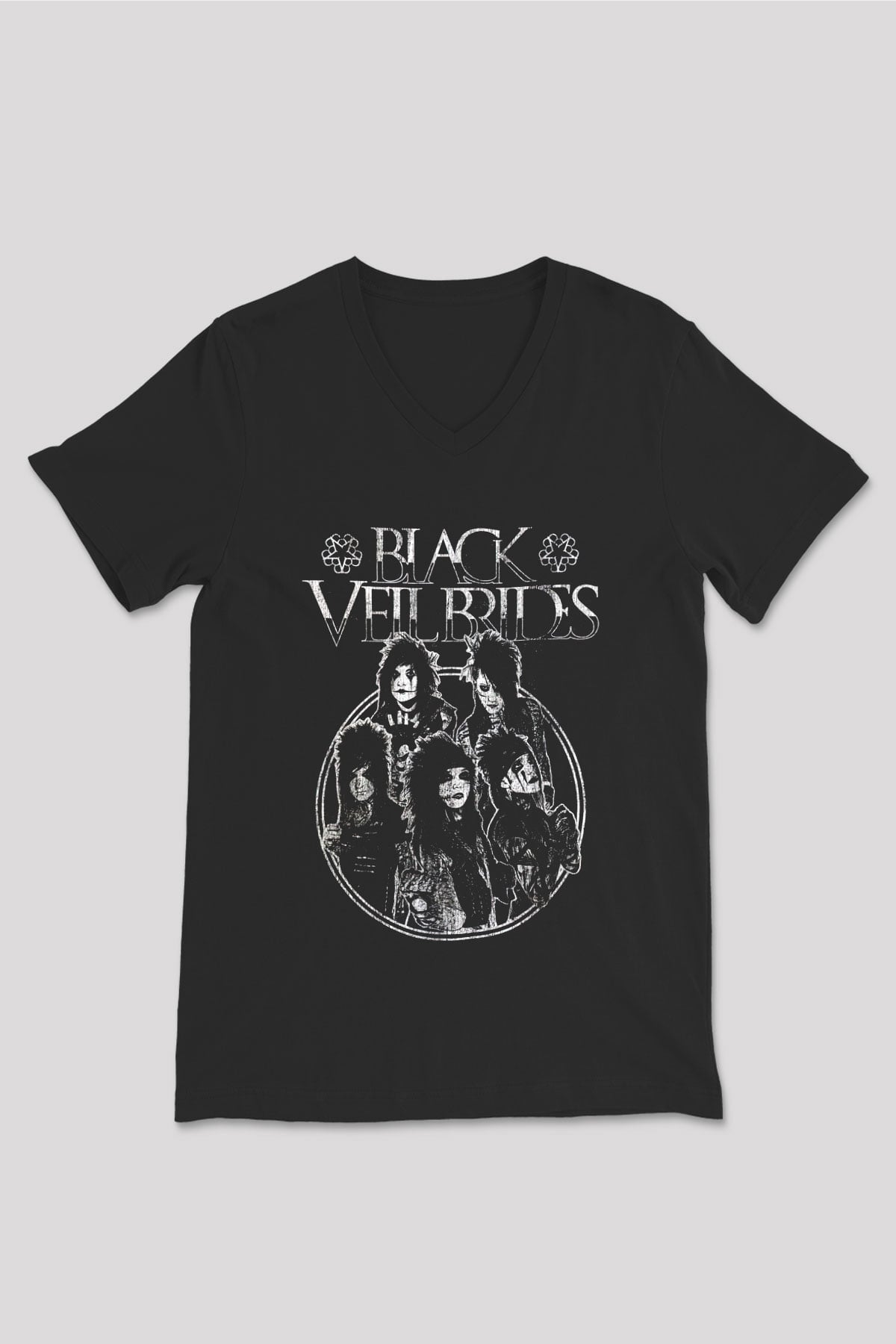 Black Veil Brides Siyah Unisex V Yaka Tişört