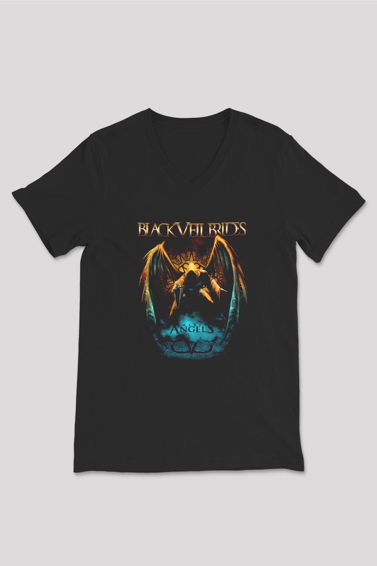 Black Veil Brides Siyah Unisex V Yaka Tişört