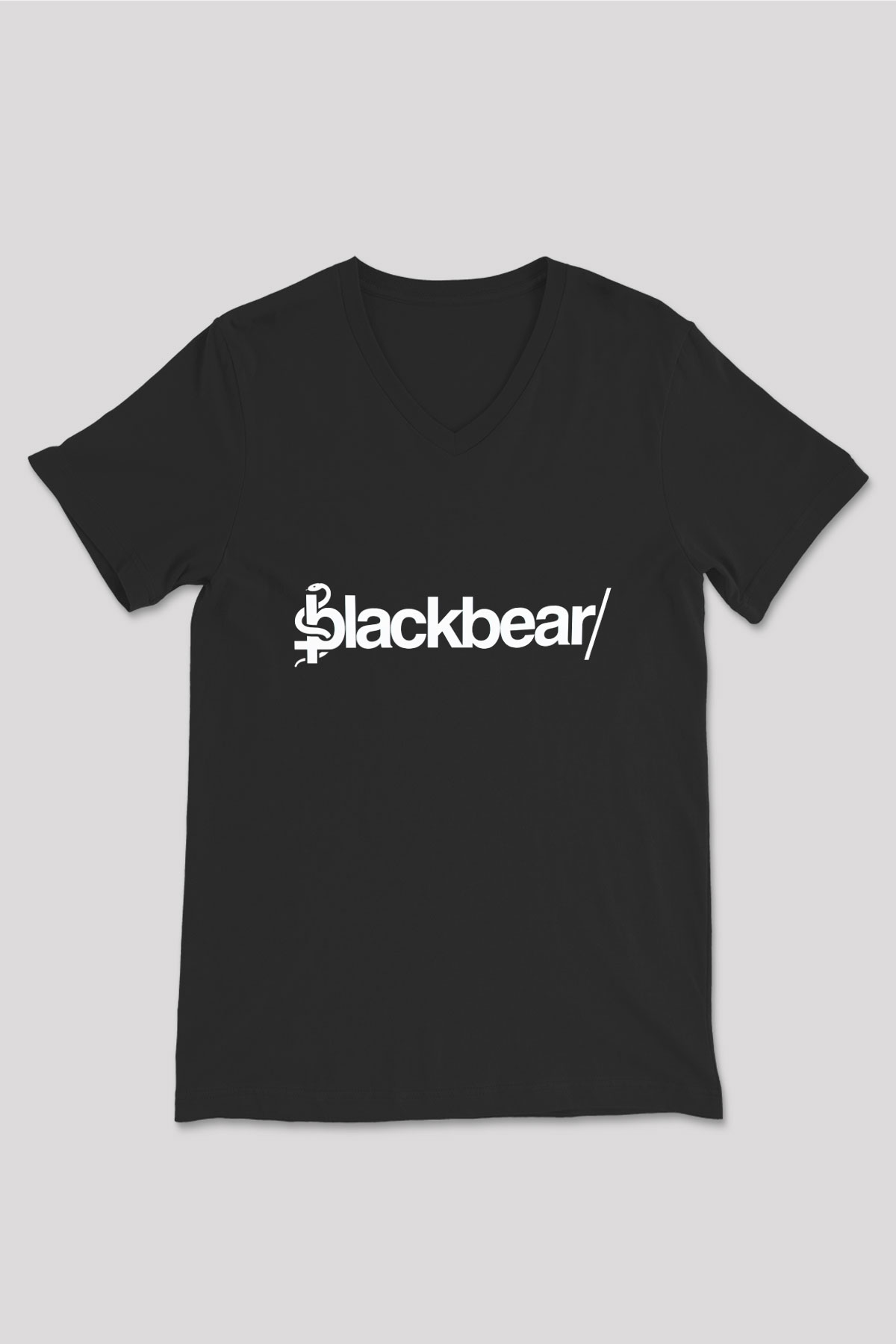 BlackBear Siyah Unisex V Yaka Tişört T-Shirt